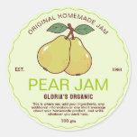 Vintage Fruit Pear Jam Homemade Product Classic Round Sticker