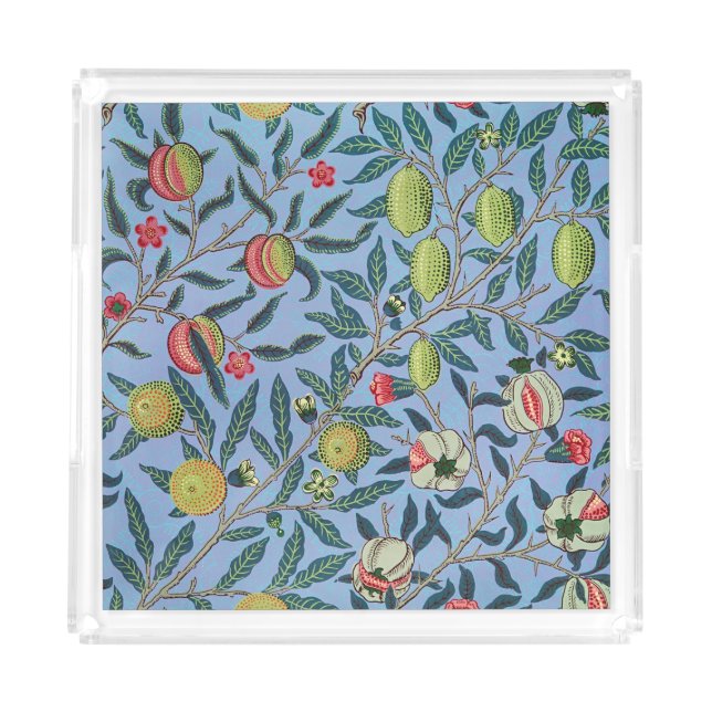 Vintage Fruit Pomegranate Ornament Illustration Acrylic Tray (Front)