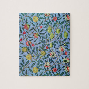 Vintage Fruit Pomegranate Ornament Illustration Jigsaw Puzzle