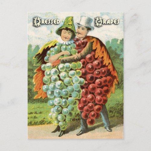 Vintage Fruit Postcard Series Grapes