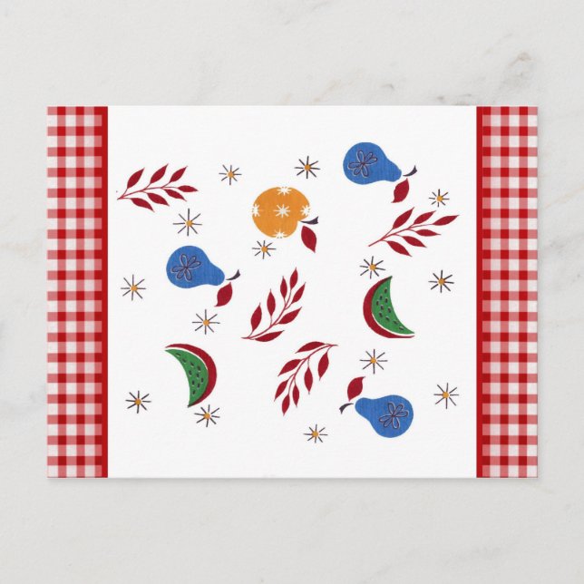 Vintage Fruit Recipe Card (Front)