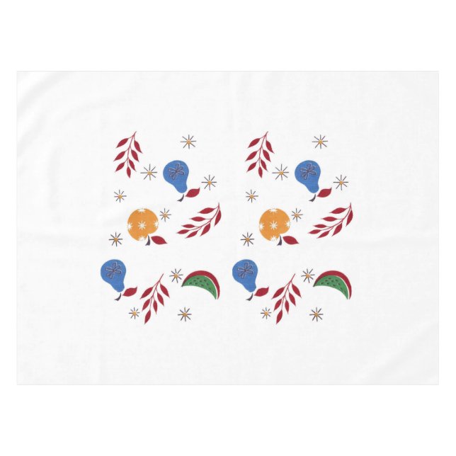 Vintage Fruit Tablecloth (Front (Horizontal))