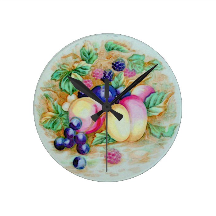 Vintage fruit wall clock