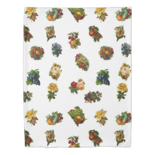 Vintage Fruits & Flowers Duvet Cover