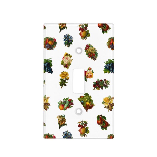 Vintage Fruits & Flowers Light Switch Cover (Front)