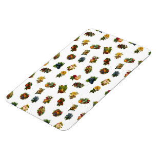 Vintage Fruits & Flowers Magnet
