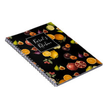 Vintage Fruits Notebook/Recipe Book (Customize)