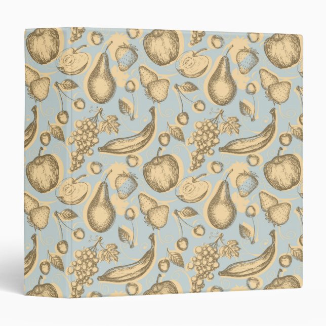 Vintage fruits pattern binder (Front/Spine)