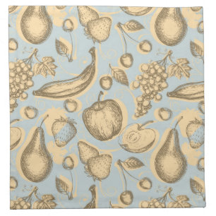 Vintage fruits pattern napkin