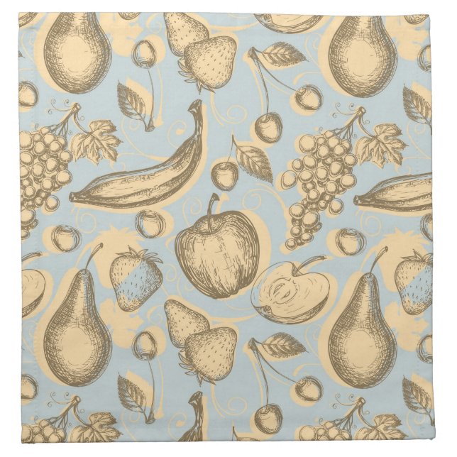 Vintage fruits pattern napkin (Front)