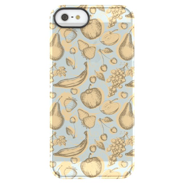 Vintage fruits pattern uncommon iPhone case (Back)