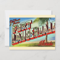 Vintage Ft. Lauderdale Florida Postcard 