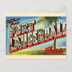Vintage Ft. Lauderdale Florida Postcard