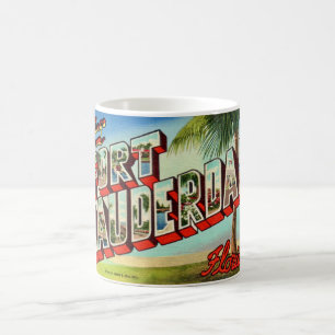 Vintage Ft. Lauderdale Florida Postcard Mug