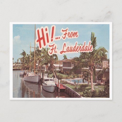 Vintage Ft Lauderdale Postcard