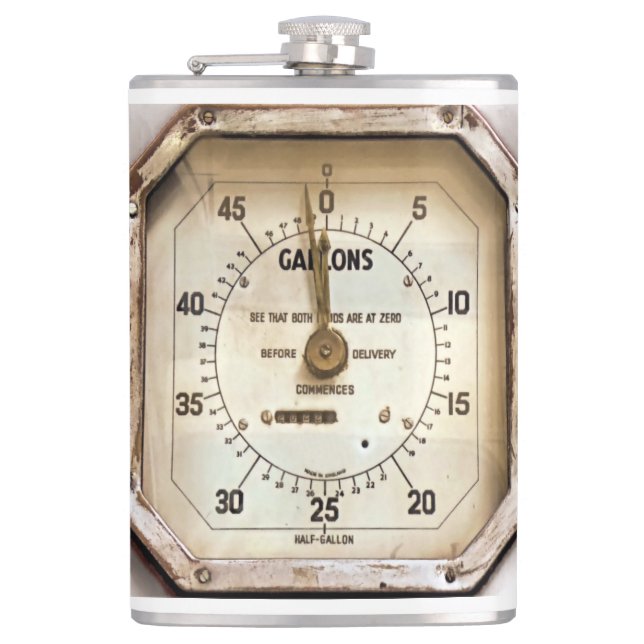 VINTAGE FUEL GAUGE FLASK (Front)