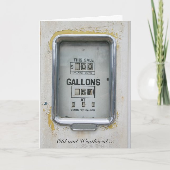 Vintage Fuel Pump / Bowser Dial - Greeting Card (Front)