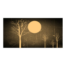 Vintage Full Moon Night Poster