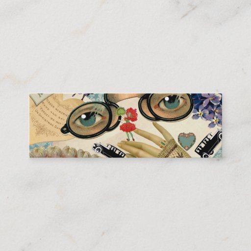 Customizable Vintage Fun Collage Calling Card Business Card