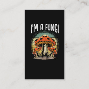Vintage Fungi Funny Mushrooms Collector Pun Business Card