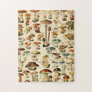 Vintage Fungi Mushroom print Jigsaw Puzzle