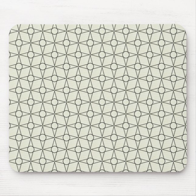 Vintage Funk Geometric Mousepad, Ivory Mouse Pad (Front)