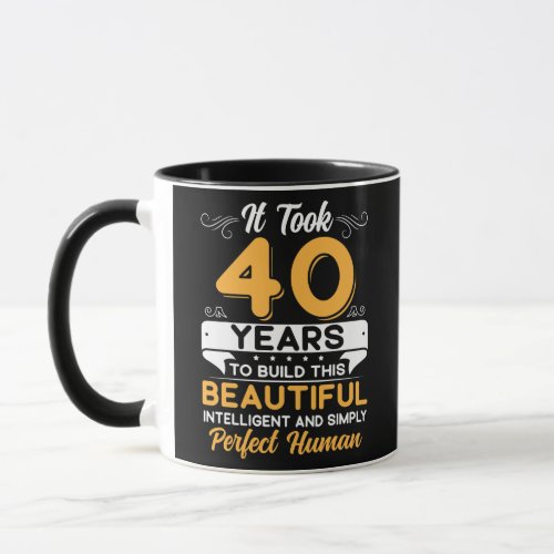 Vintage Funny 40th Birthday Finally 40 Years Old  Mug