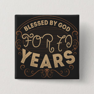 vintage Funny 70 years old saying quote Button