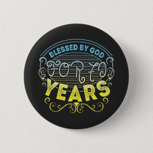 vintage Funny 70 years old saying quote Button