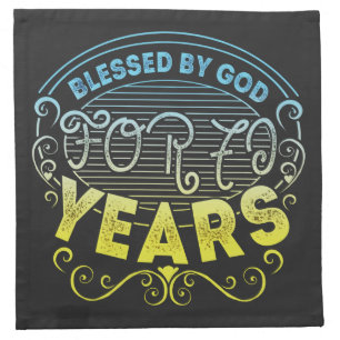 vintage Funny 70 years old saying quote Cloth Napkin