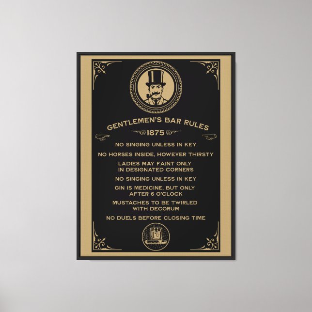 Vintage Funny Bar Sign For Home Bar (Front)