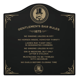 Vintage Funny Bar Sign For Home Bar
