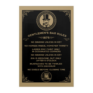 Vintage Funny Bar Sign For Home Bar Acrylic Print