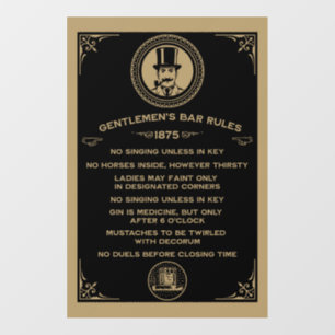 Vintage Funny Bar Sign For Home Bar Wall Decal
