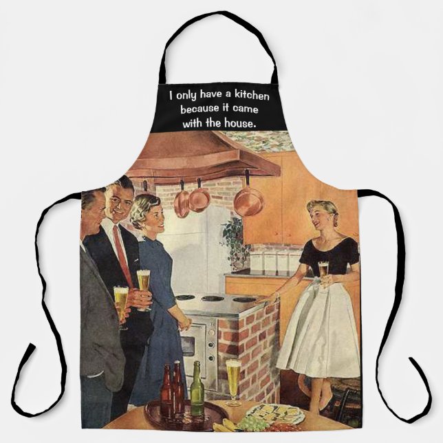 Vintage Funny Bridal Shower / House Warming Party  Apron (Front)