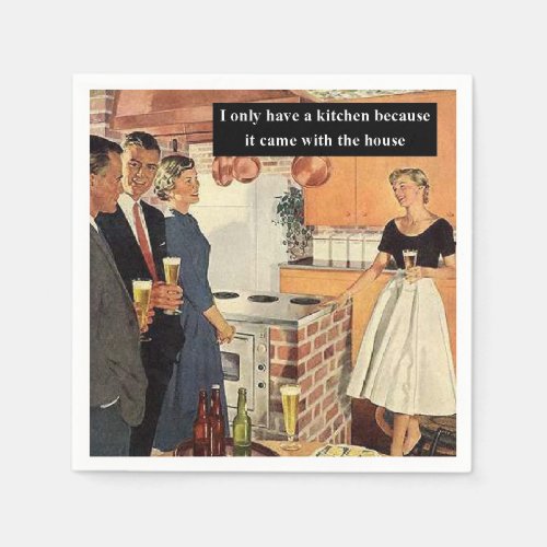 Vintage Funny Bridal Shower  House Warming Party Napkins