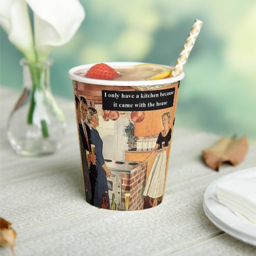 Vintage Funny Bridal Shower  House Warming Party  Paper Cups