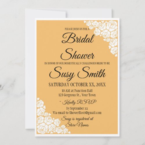 Vintage Funny Bridal Shower Personalize Invitation