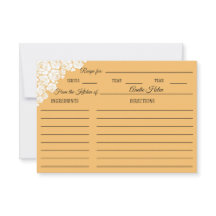 Vintage Funny Bridal Shower Response Recipe Card