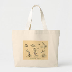 Vintage Funny Catnip Cat Large Tote Bag