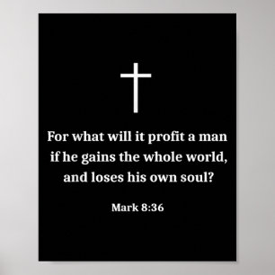 Vintage Funny Christian Motivational Bible Verse M Poster