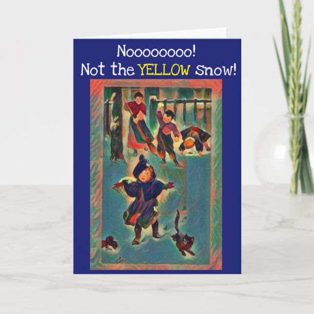 Vintage Funny Christmas Holiday Card (Front)