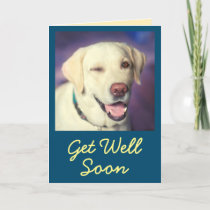 Vintage Funny Dog and Encouragement Get Well  Card