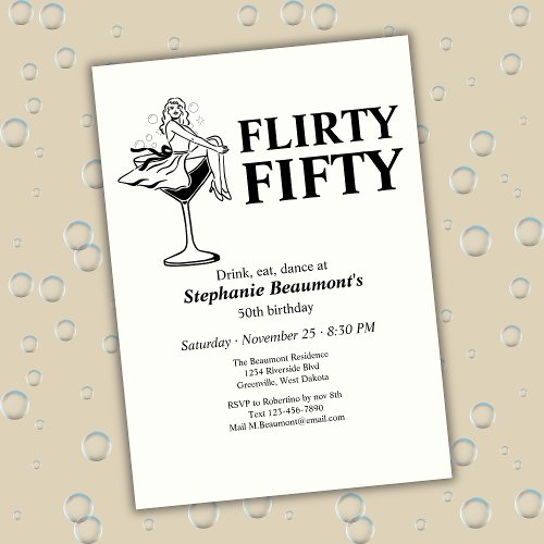Vintage Funny Flirty Fifty Woman's 50th Birthday