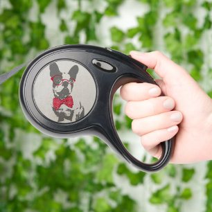 Vintage Funny French Bulldog Retractable Pet Leash