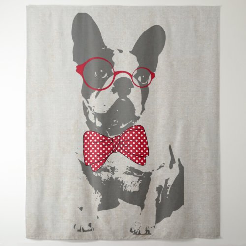 Vintage Funny French Bulldog Tapestry