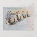 Vintage Funny Frog Skating Fail Postcard