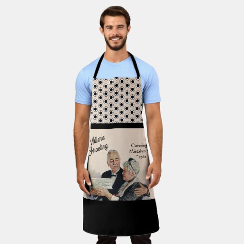 Vintage Funny Frosting Covering Up Mistakes Peach Apron