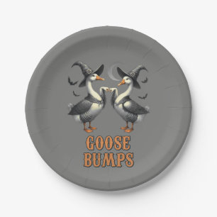 Vintage Funny Goose Bump Halloween Paper Plates