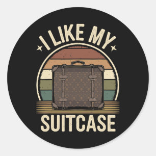 Vintage Funny I Like My Suitcase Trump Meme 1 Classic Round Sticker